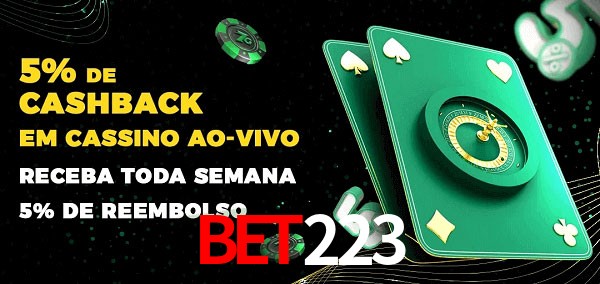 Promoções do cassino ao Vivo bet223